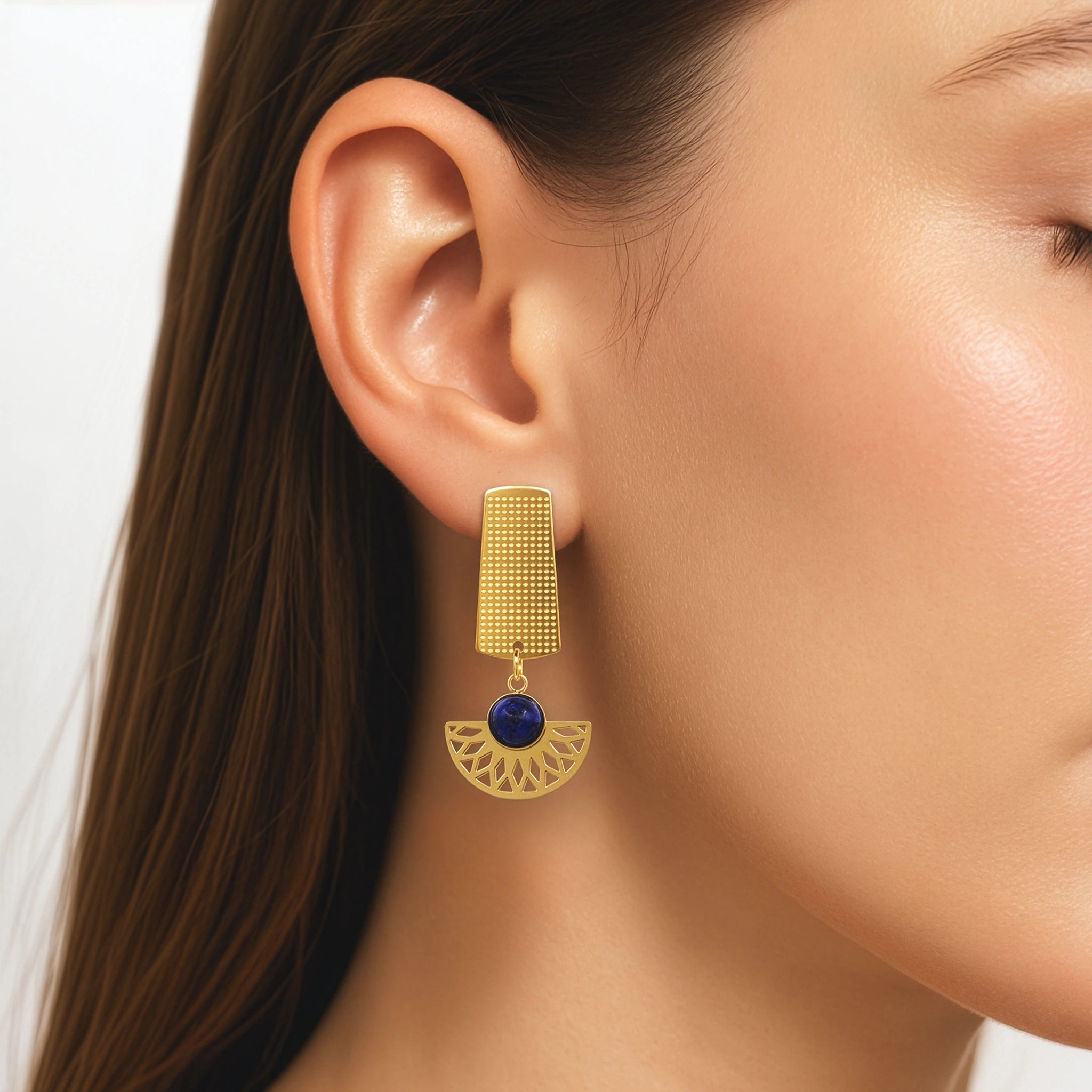 Lotus Azure Earrings